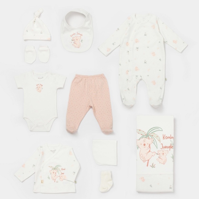 Bibaby Biorganic Koala Jungle 10Lu Hastane Çıkış Seti 63226 Pembe