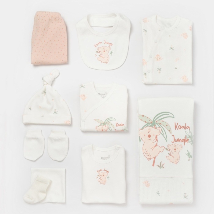 Bibaby Biorganic Koala Jungle 10Lu Hastane Çıkış Seti 63226 Pembe
