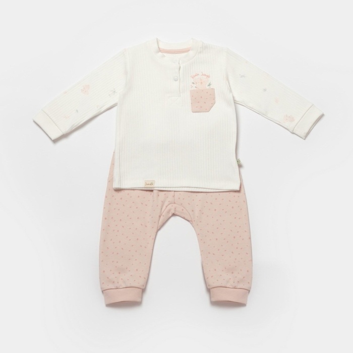 Bibaby Biorganic Koala Jungle 2Li Bebek Takım 59776 Pembe