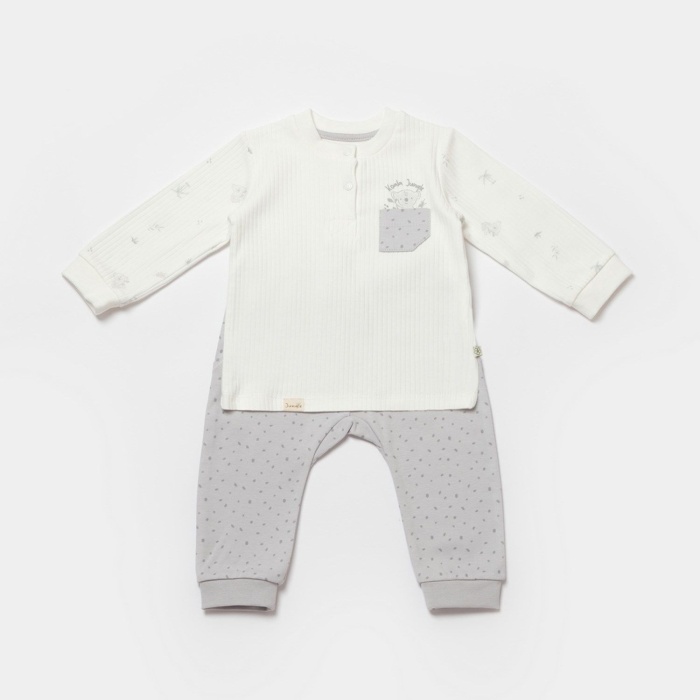 Bibaby Biorganic Koala Jungle 2Li Bebek Takım 59776 Gri