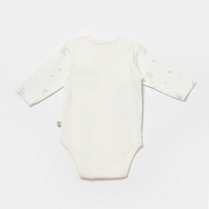 Bibaby Biorganic Koala Jungle Uzun Kol Bebek Body 56969 Gri