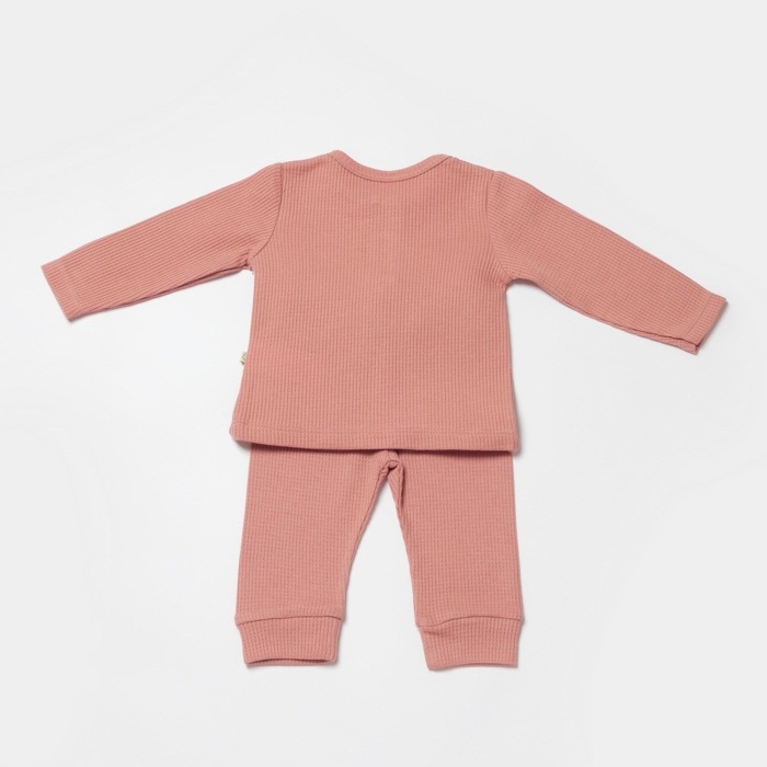 Bibaby Biorganic Waffle Smile 2Li Takım 59785 Red-Brown