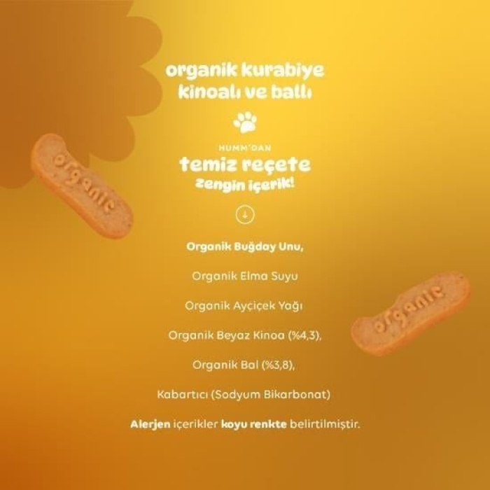 Humm Organik Ballı Kinoalı Kurabiye 55gr
