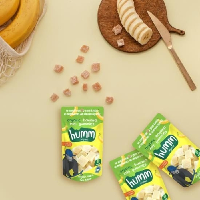 Humm Organik Muzlu Glutensiz Vegan Mini Küpler 30gr