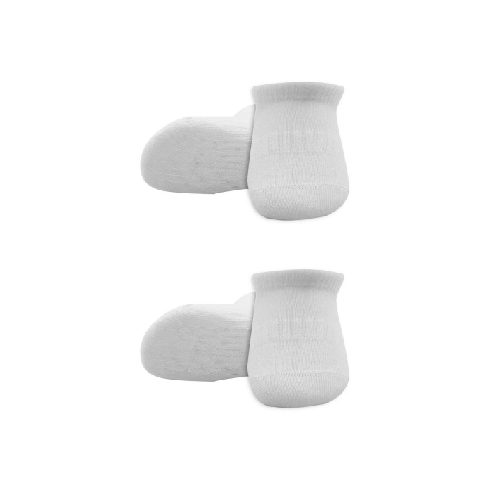 Bistyle 2Li Sneakers Kaymaz Basic Penye Çorap BS20103 Beyaz Beyaz