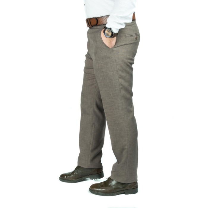 Erkek Vizon Tampa Kumaş Pantolon