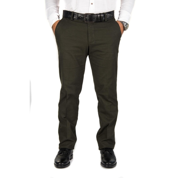 Erkek Haki Panemara Keten Pantolon