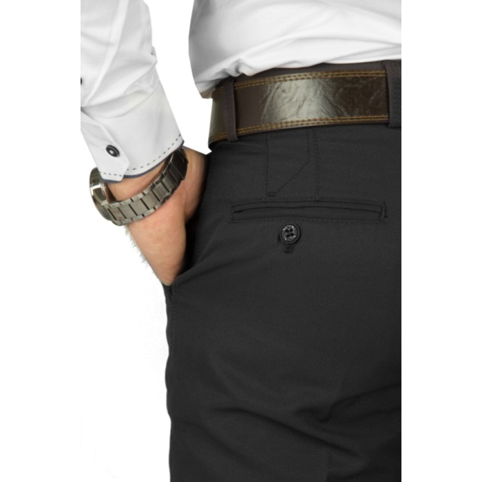 Erkek Armüllü Siyah Keten Pantolon, Erkek Siyah Klasik Kesim Pantolon