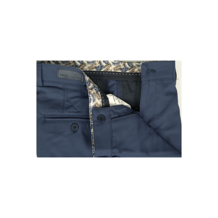 Erkek Armüllü Koyu Indigo Keten Pantolon(8) Erkek Klasik Pantolon