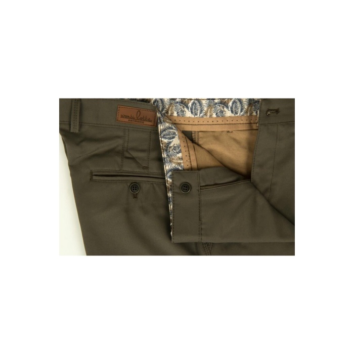 Erkek Armüllü Haki Keten Pantolon(3)erkek Klasik Kesim Baba Pantolon