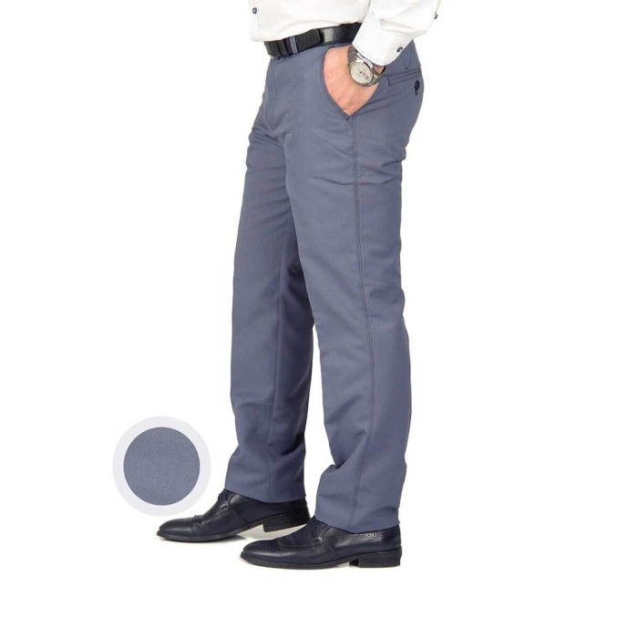 Erkek Armüllü Indigo Keten Pantolon(7)erkek Klasik Kesim Boru Paça Pantolon