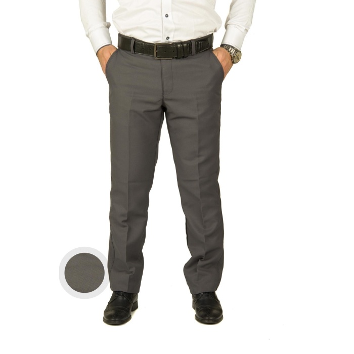 Erkek Armüllü Gri Keten Pantolon(5) Baba Pantolon