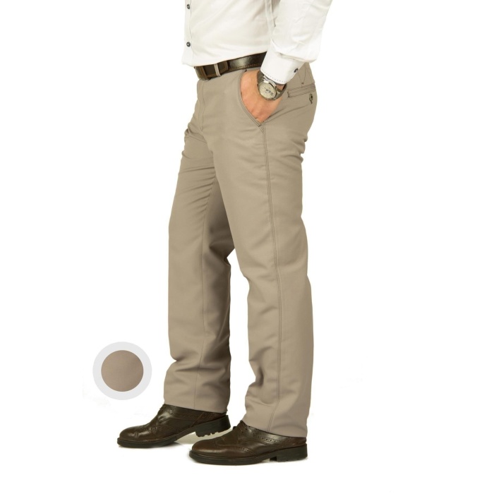 Erkek Armüllü Taş Renk Yazlık Keten Pantolon(1)