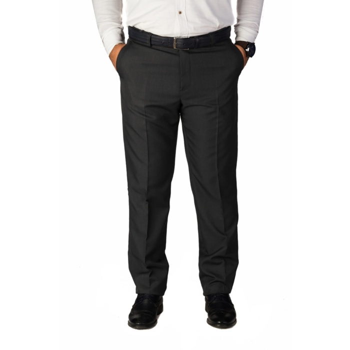 Erkek Kuşgözü Füme Regular Fit Poliviscon Kumaş Pantolon