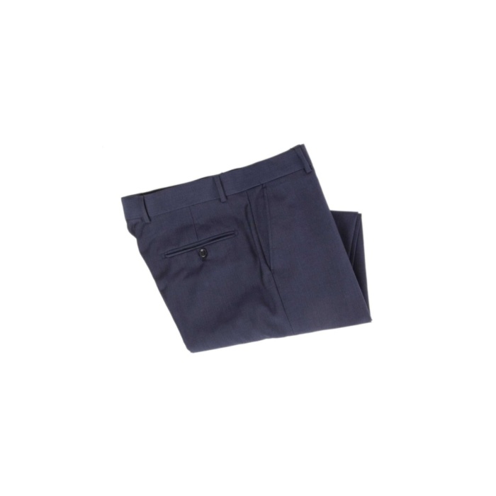 Lacivert Kendinen Desenli Cotton Poliviscon Kumaş Pantolon