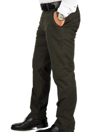 Erkek Haki Panemara Keten Pantolon