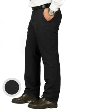 Erkek Armüllü Siyah Keten Pantolon, Erkek Siyah Klasik Kesim Pantolon