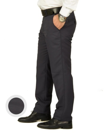 Erkek Armüllü Lacivert Keten Pantolon(9) Klasik Kesim