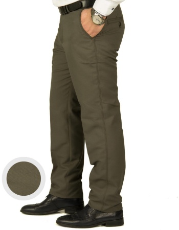 Erkek Armüllü Haki Keten Pantolon(3)erkek Klasik Kesim Baba Pantolon