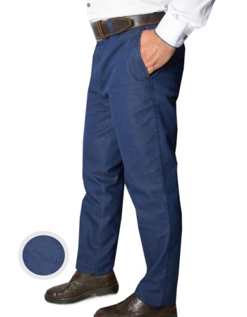 Erkek Eva Blue Tensel Kot Pamuklu Yıkamalı Pantolon