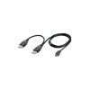 Vcom Usb 2.0 2-mini Usb 5pin Black 0.3m