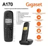 Gıgaset A170 Kablosuz Lcd Ekranlı Telefon Siyah