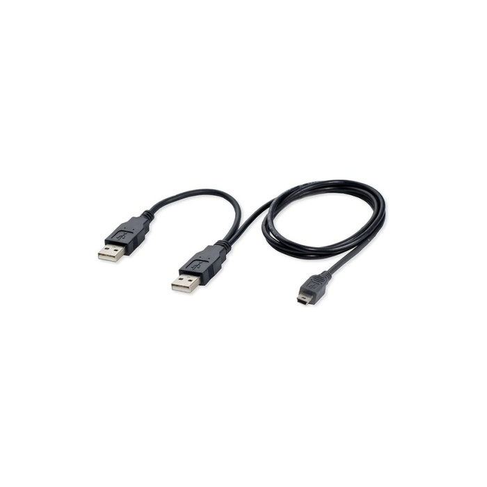 Vcom Usb 2.0 2-mini Usb 5pin Black 0.3m
