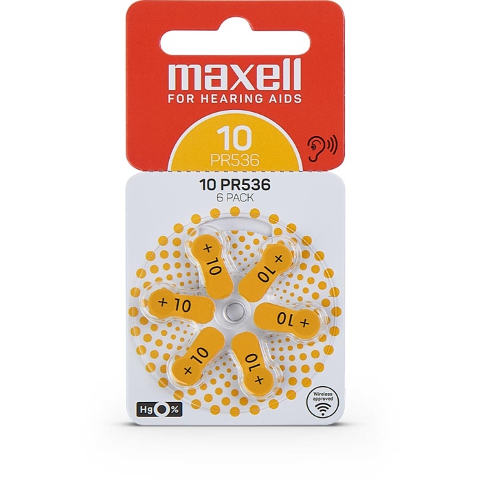 Maxell Pr536 (10) 1.4v Düğme Kulaklık Pili 6’lı Paket