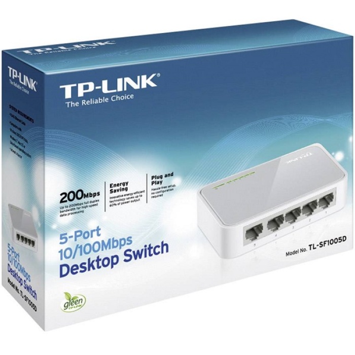 Tp-link Tl-sf1005d 5 Port 10/100 Mbps Desktop Switch