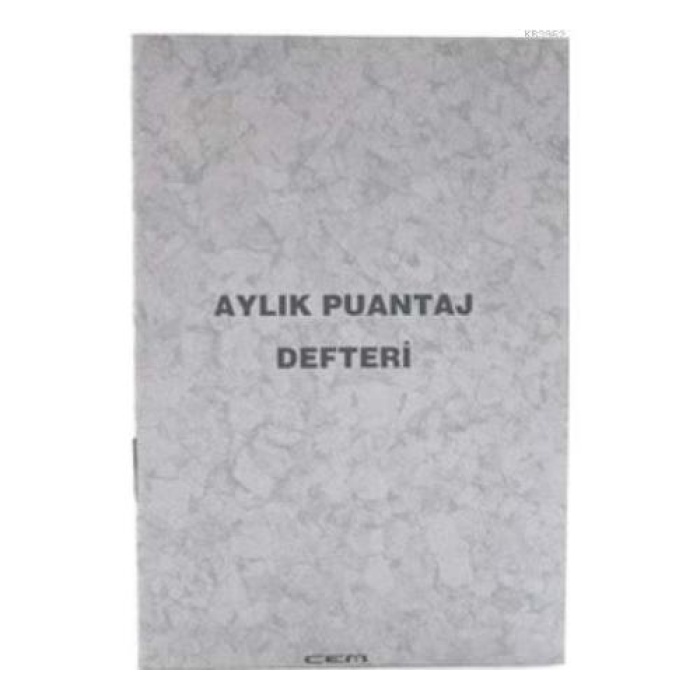 Cem Aylık Puantaj Defteri Küçük