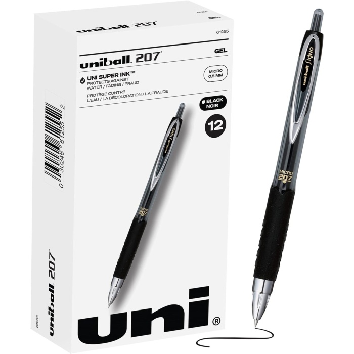 Uni-ball Roller Kalem Signo 207 Jel Bilye Uç Mekanik 0.7 Mm Siyah Umn-207