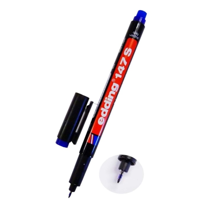 Edding Asetat Kalemi Permanent S Seri 0.3 Mm Mavi 147 S
