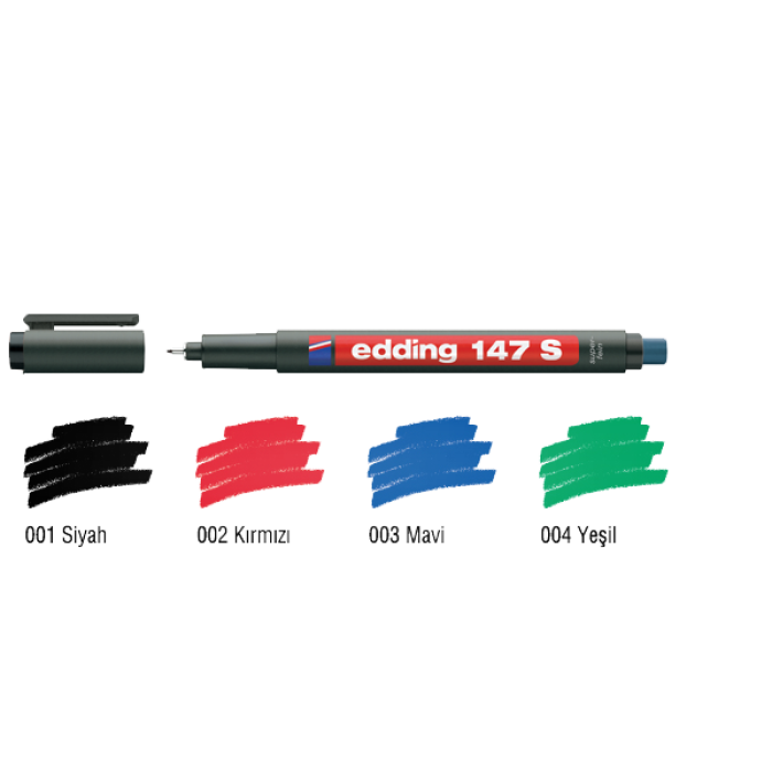 Edding Asetat Kalemi Permanent S Seri 0.3 Mm Mavi 147 S