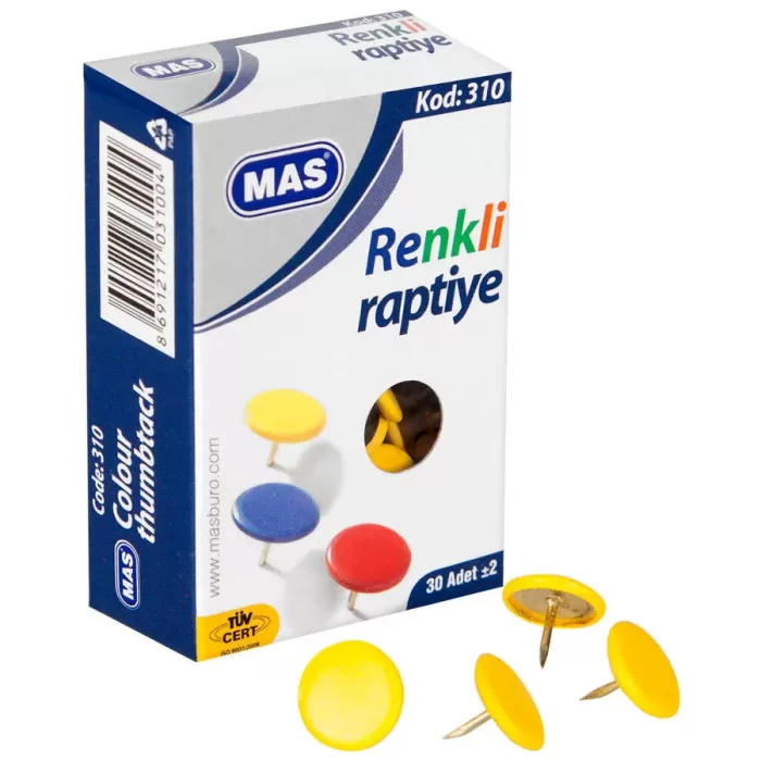 Mas 310 | Raptiye Pvc Kaplı Renkli 30lu