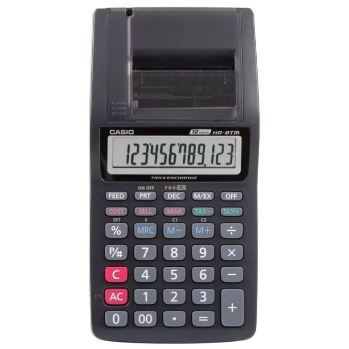 Casio Hr-8tm-bk Şeritli Hesap Makinası