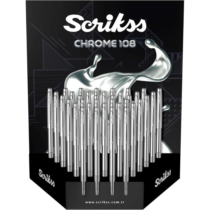 Scrikss Tükenmez Kalem Krom | Chrome108
