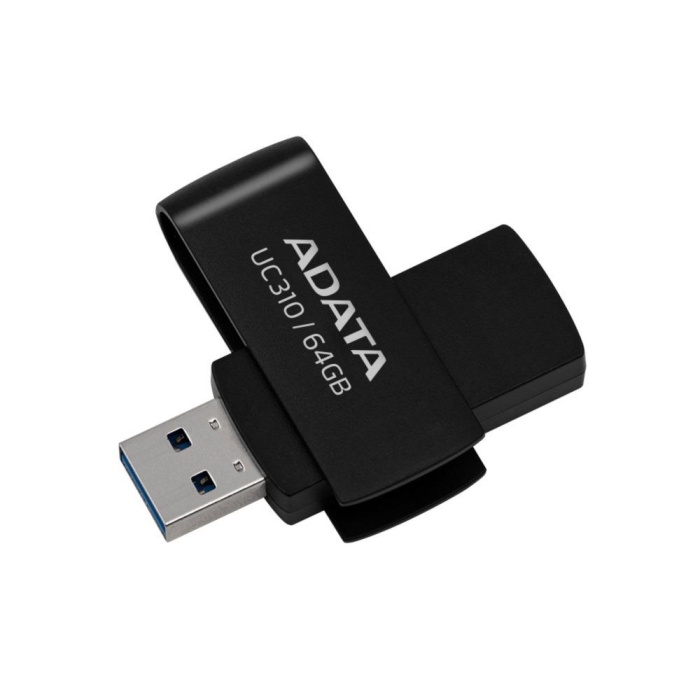 Adata Uc310/64gb 64gb Usb3.2 Gen1 Black Flash Bellek