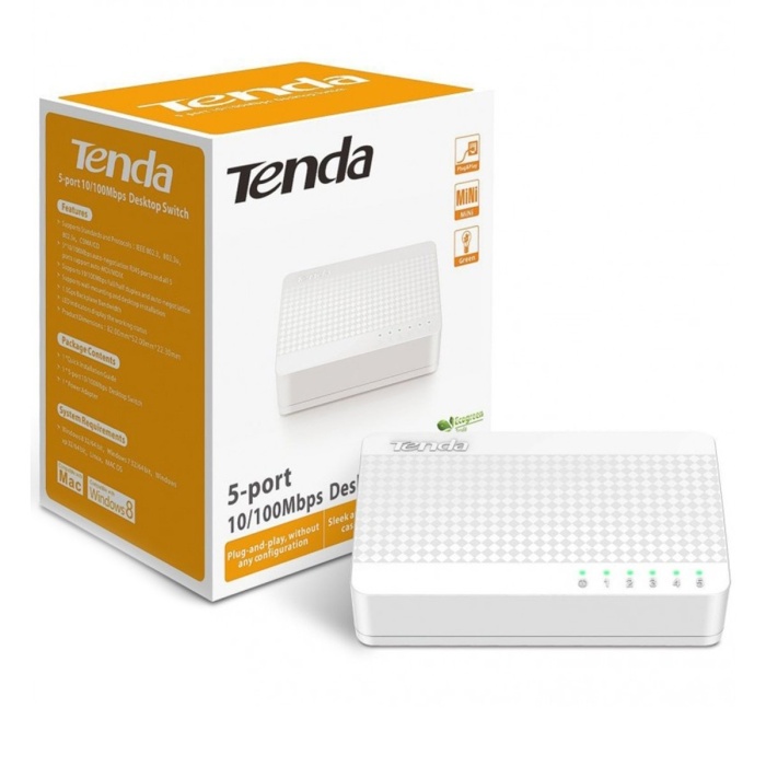 Tenda S105 5 Port 10/100 Mbps Switch Plastik Kasa