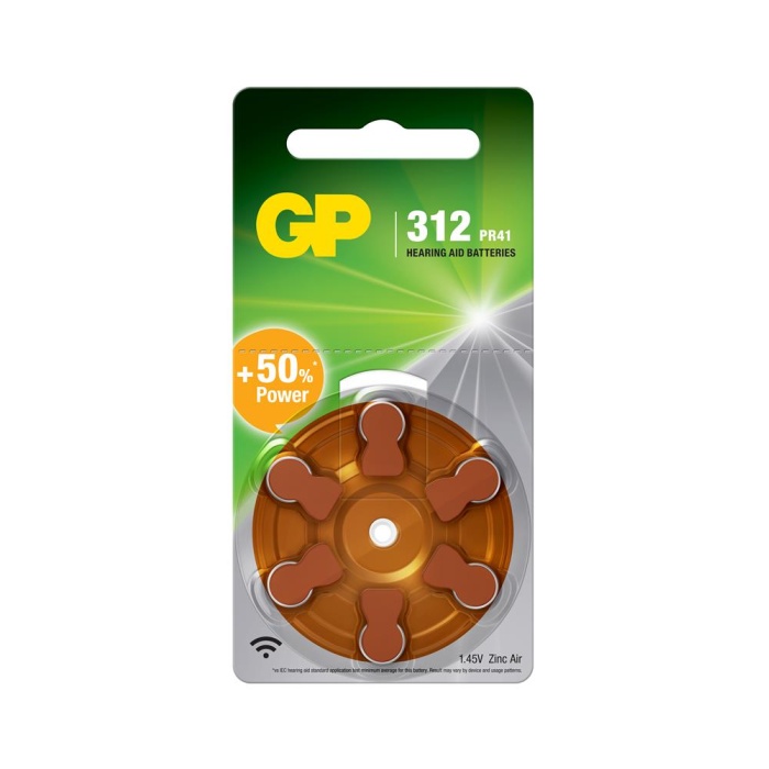 Gp Za312 1.4v Düğme Kulaklık Pili 6lı Paket