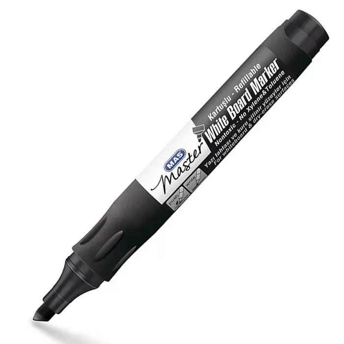 Mas Whiteboard Tahta Kalemi Kartuşlu Tip Siyah 6412