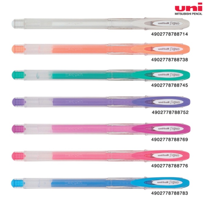 Uni-ball Roller Kalem Signo Angelic Colour Jel Bilye Uç 0.7 Mm Beyaz Um-120 Ac