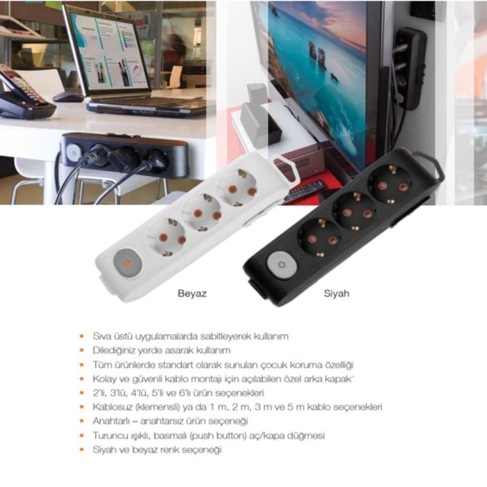 Viko Multi-let Vm55 5li 5mt Topraklı Kablolu (90113505)