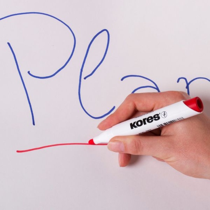 Kores Whiteboard & K Marker Yuvarlak Uç Kırmızı Doldurulabilir