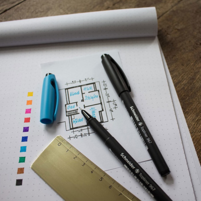 Schneider Topliner 967 | Fineliner 0,4 Mm Keçe Uçlu Kahverengi Kalem