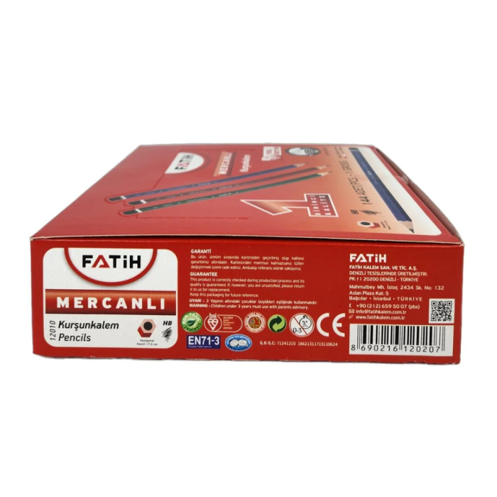 Fatih Kurşun Kalem Mercanlı Hb Adet | 12010