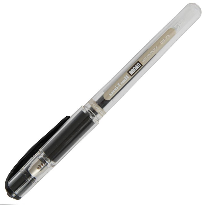 Uni-ball Siyah Roller Kalem Signo Broad Jel Bilye Uç İmza Kalemi 1.0 Mm 12li Kutu | Um-153