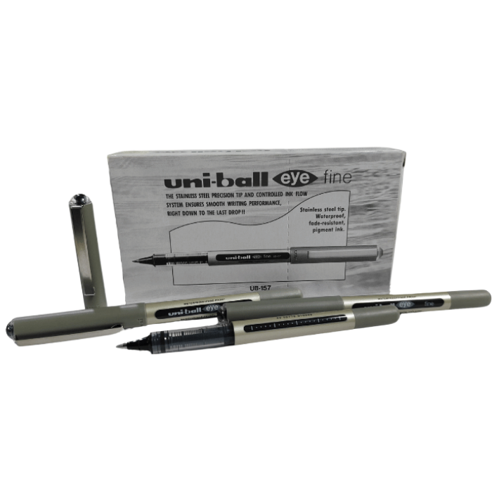 Uni-ball Roller Kalem Eye Fine Bilye Uç 0.7 Mm Siyah 12li Paket | Ub-157