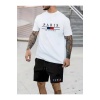 Erkek Paris Jetaime Baskılı T-shirt-Şort Takım