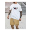 Erkek Paris Jetaime Baskılı T-shirt-Şort Takım
