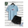 Erkek Paris Jetaime Baskılı T-shirt-Şort Takım